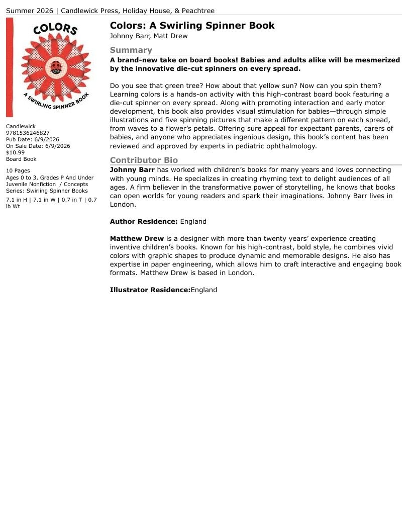 Candlewick Press Summer Books Catalog Weekly Ad January 1 - December 31, 2026