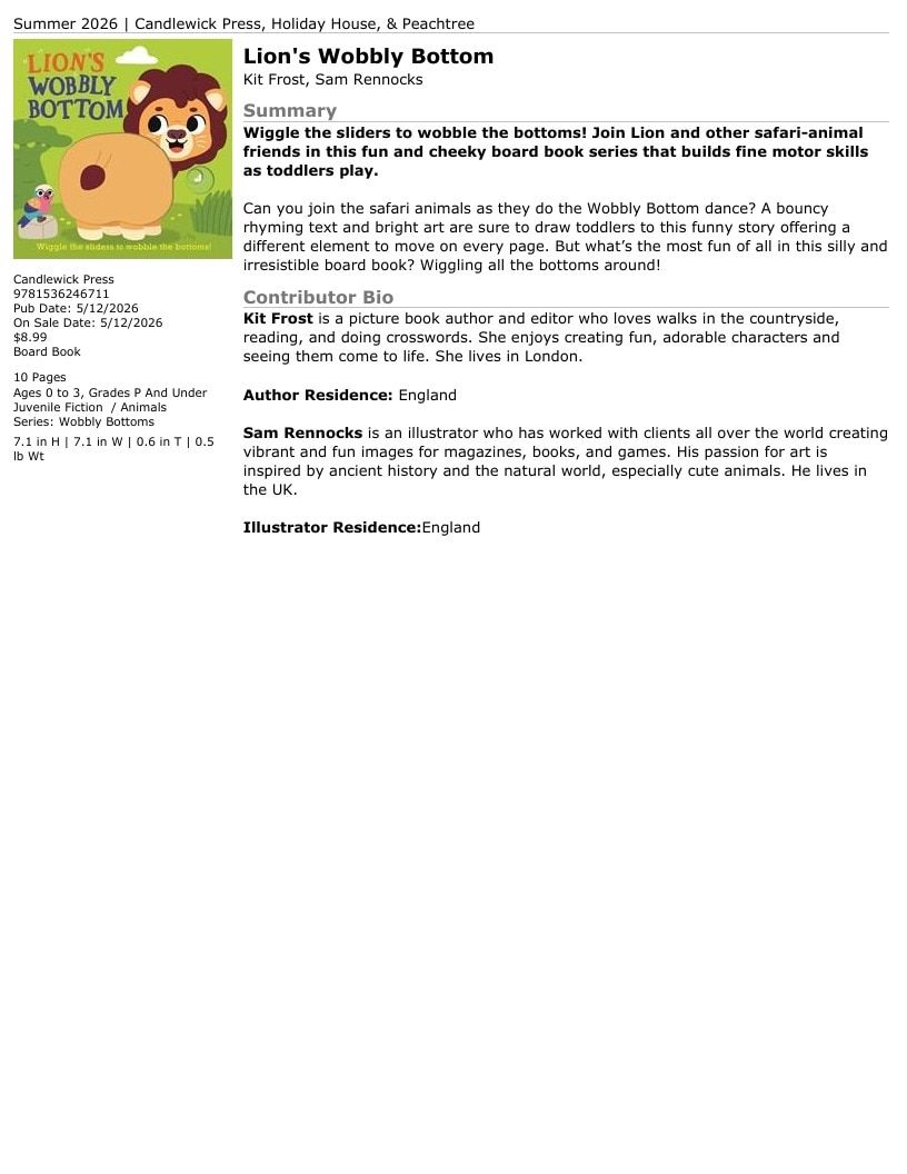 Candlewick Press Summer Books Catalog Weekly Ad January 1 - December 31, 2026