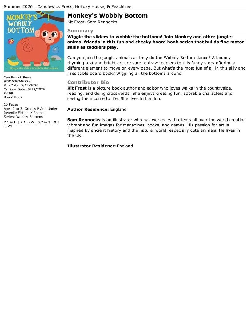 Candlewick Press Summer Books Catalog Weekly Ad January 1 - December 31, 2026