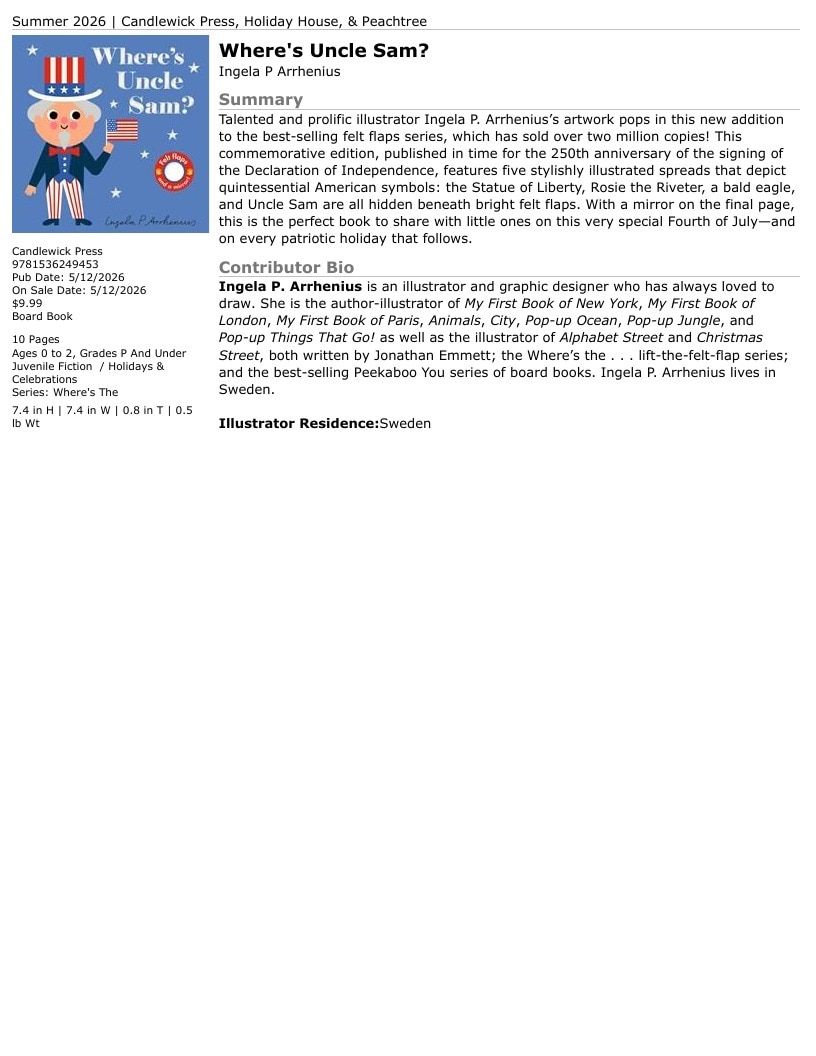 Candlewick Press Summer Books Catalog Weekly Ad January 1 - December 31, 2026