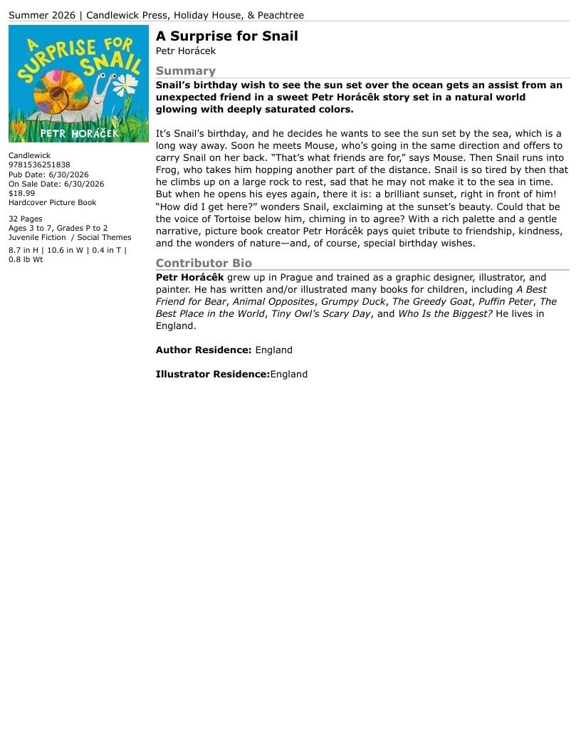Candlewick Press Summer Books Catalog Weekly Ad January 1 - December 31, 2026