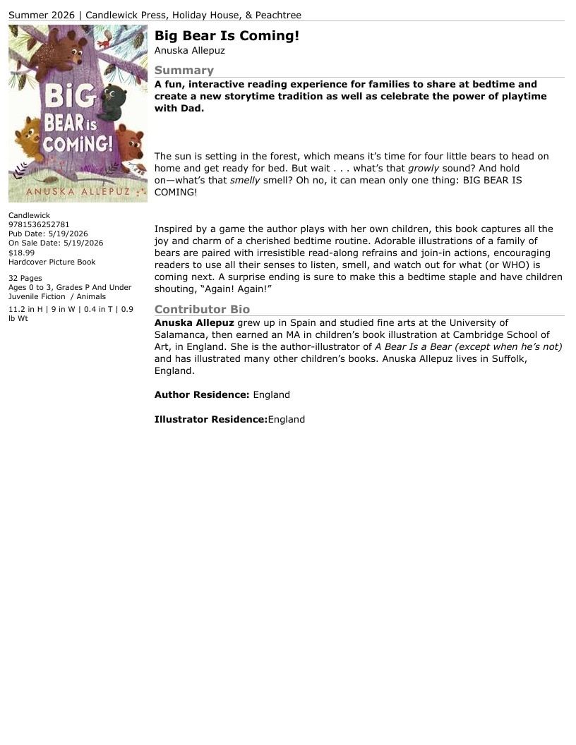 Candlewick Press Summer Books Catalog Weekly Ad January 1 - December 31, 2026