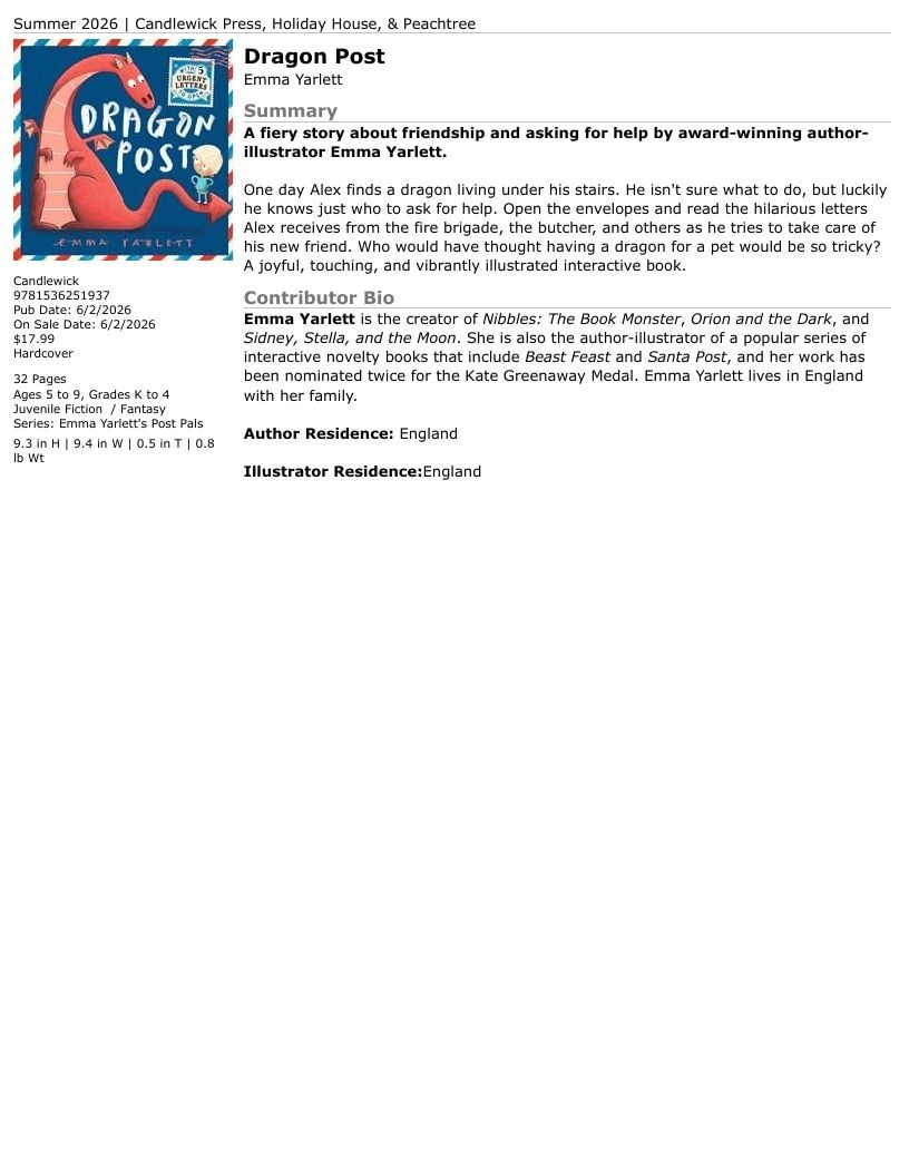 Candlewick Press Summer Books Catalog Weekly Ad January 1 - December 31, 2026