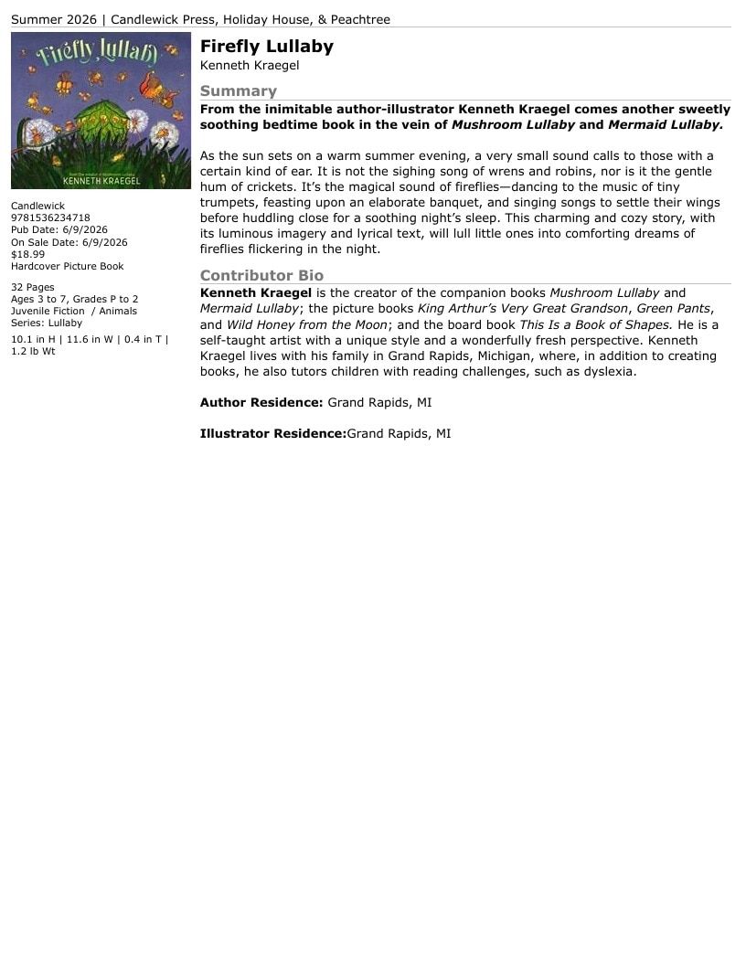 Candlewick Press Summer Books Catalog Weekly Ad January 1 - December 31, 2026