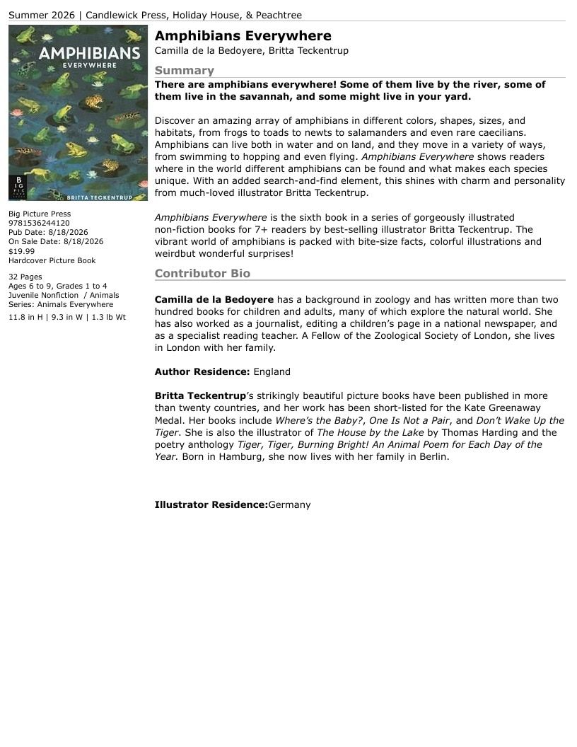 Candlewick Press Summer Books Catalog Weekly Ad January 1 - December 31, 2026