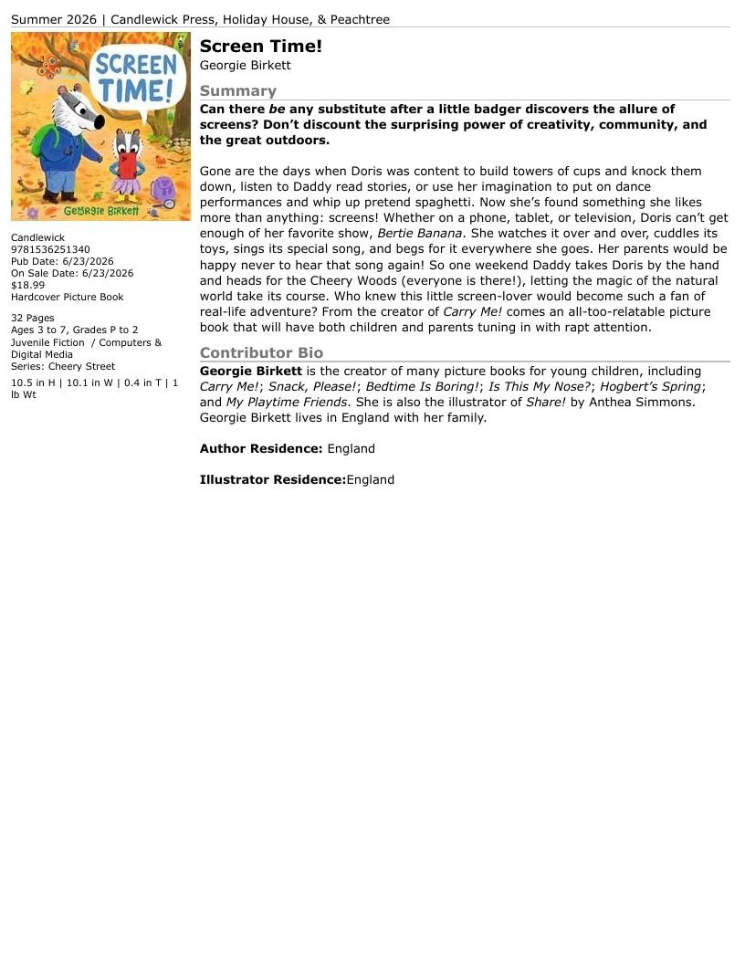 Candlewick Press Summer Books Catalog Weekly Ad January 1 - December 31, 2026