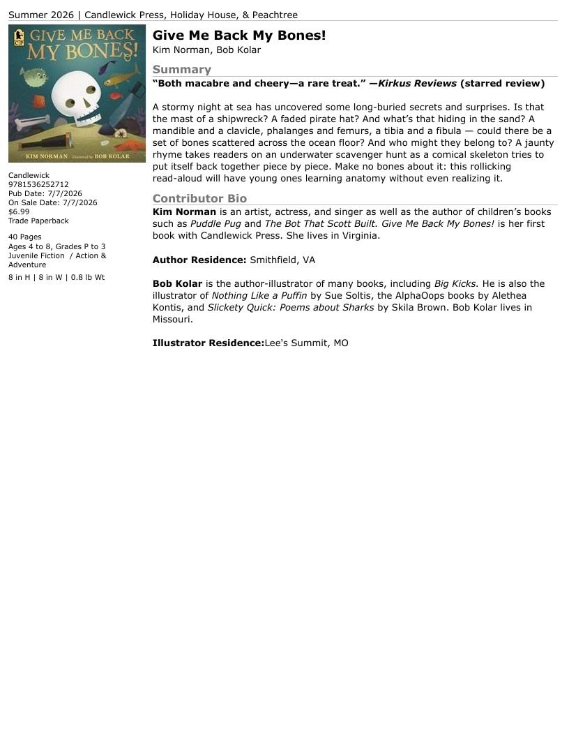 Candlewick Press Summer Books Catalog Weekly Ad January 1 - December 31, 2026