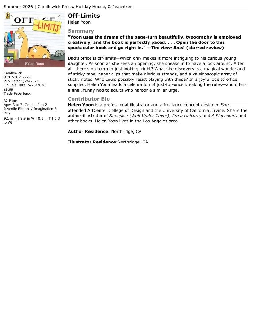 Candlewick Press Summer Books Catalog Weekly Ad January 1 - December 31, 2026
