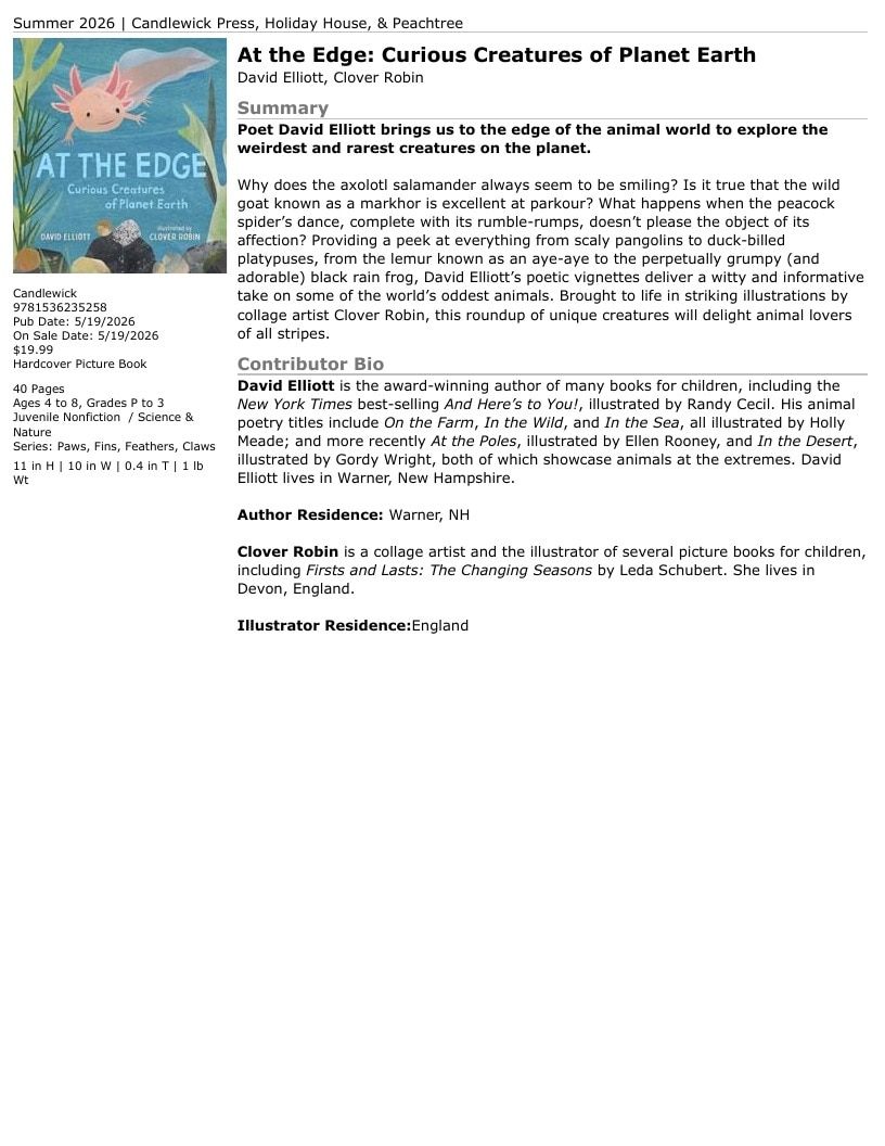 Candlewick Press Summer Books Catalog Weekly Ad January 1 - December 31, 2026