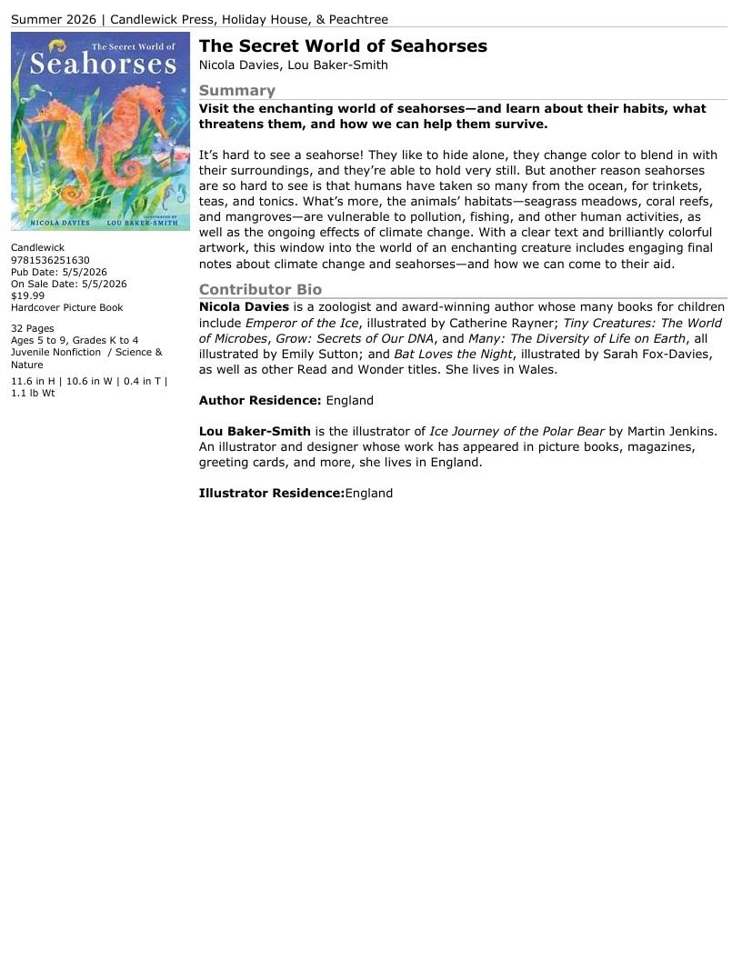 Candlewick Press Summer Books Catalog Weekly Ad January 1 - December 31, 2026