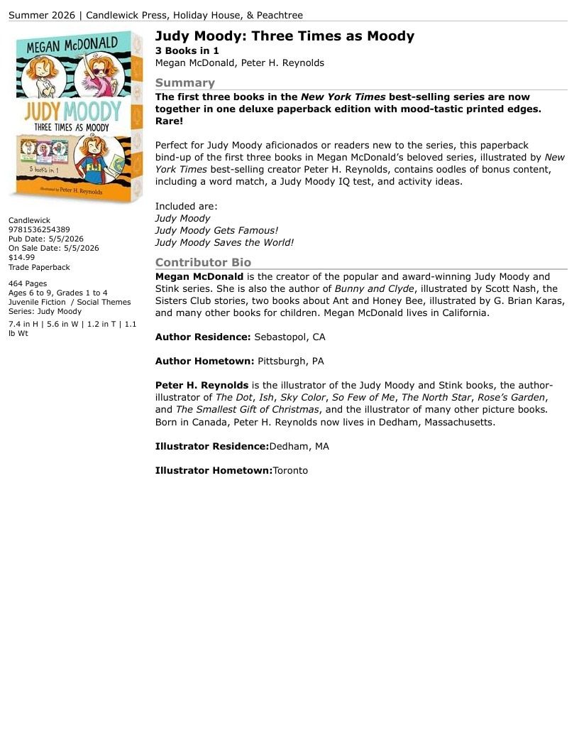 Candlewick Press Summer Books Catalog Weekly Ad January 1 - December 31, 2026