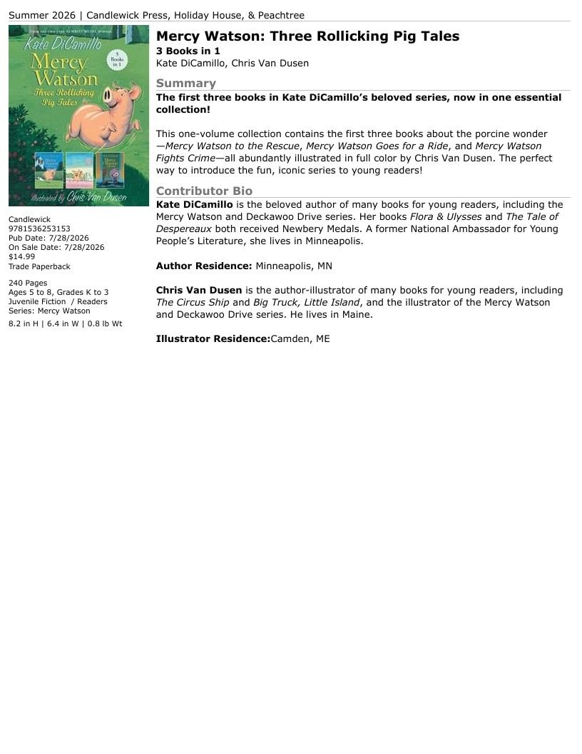 Candlewick Press Summer Books Catalog Weekly Ad January 1 - December 31, 2026