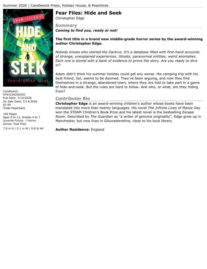 Candlewick Press Summer Books Catalog Weekly Ad January 1 - December 31, 2026