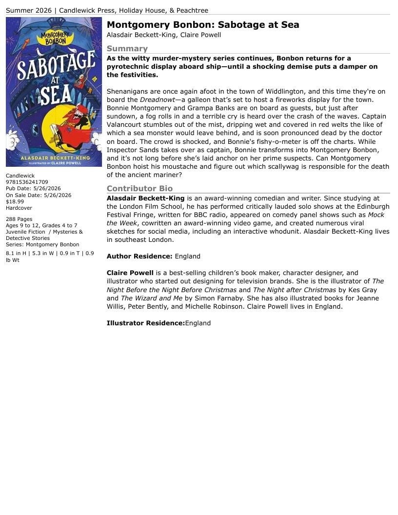 Candlewick Press Summer Books Catalog Weekly Ad January 1 - December 31, 2026