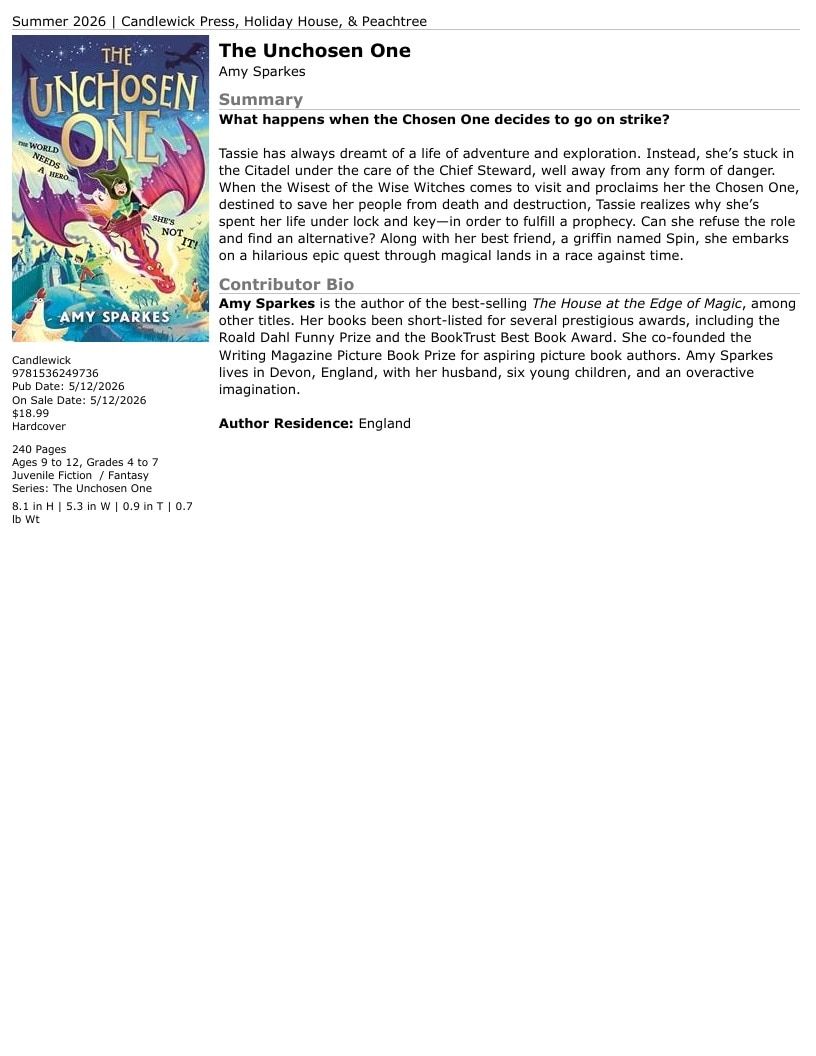 Candlewick Press Summer Books Catalog Weekly Ad January 1 - December 31, 2026