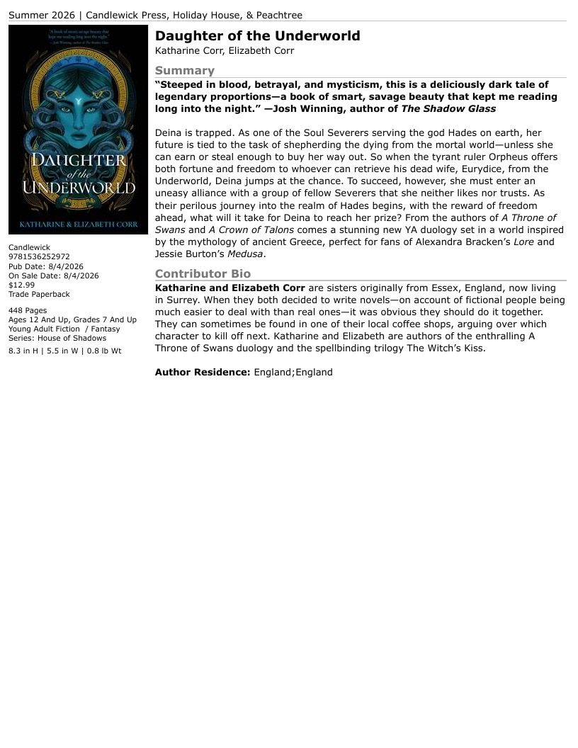 Candlewick Press Summer Books Catalog Weekly Ad January 1 - December 31, 2026