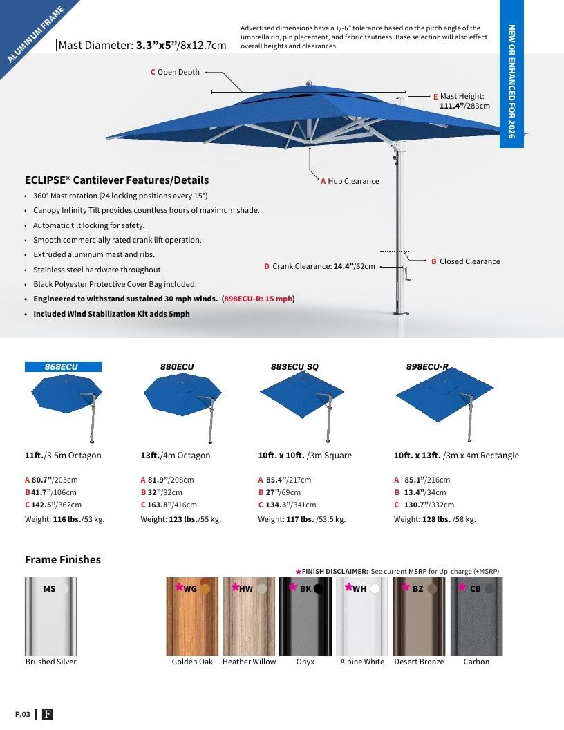 Frankford Umbrellas Umbrellas Catalog Weekly Ad January 1 - December 31, 2026