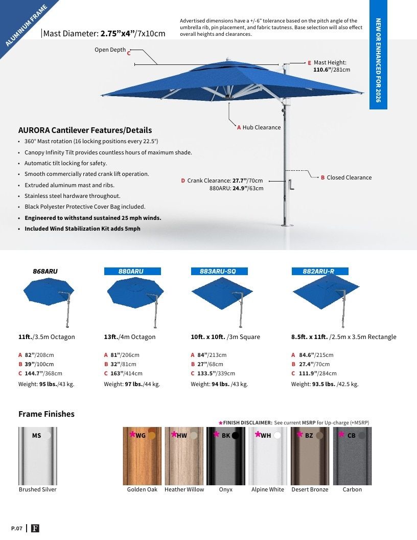 Frankford Umbrellas Umbrellas Catalog Weekly Ad January 1 - December 31, 2026