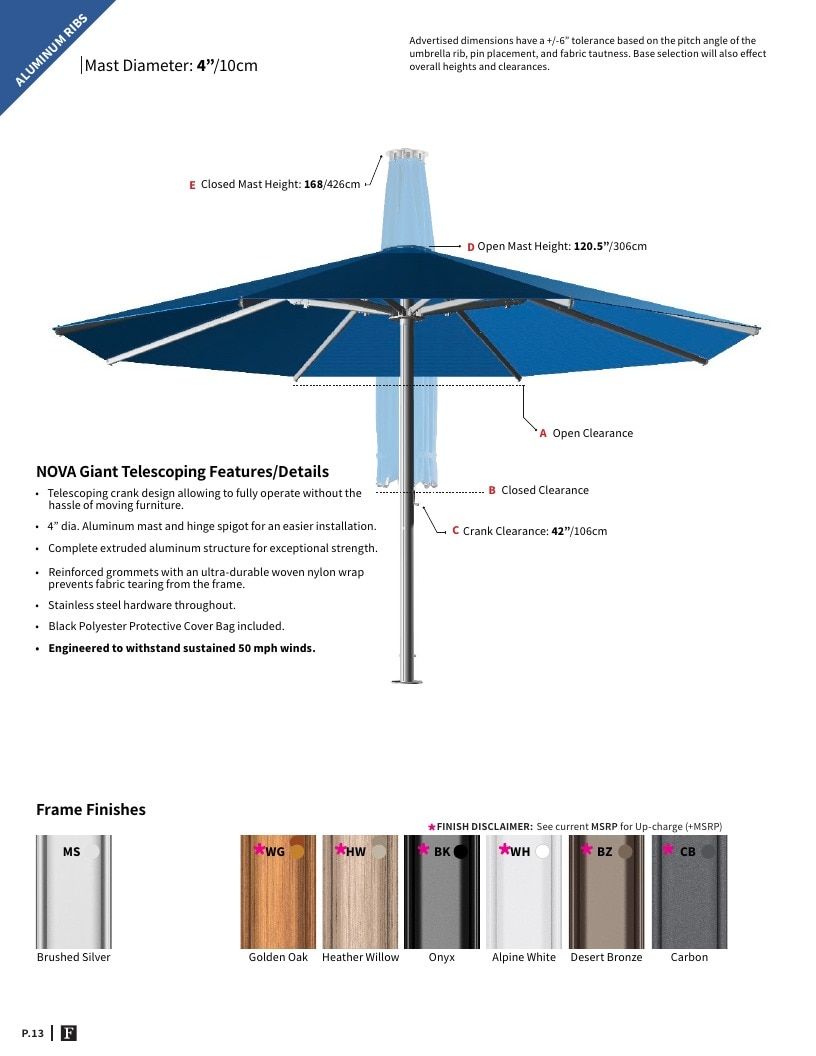 Frankford Umbrellas Umbrellas Catalog Weekly Ad January 1 - December 31, 2026