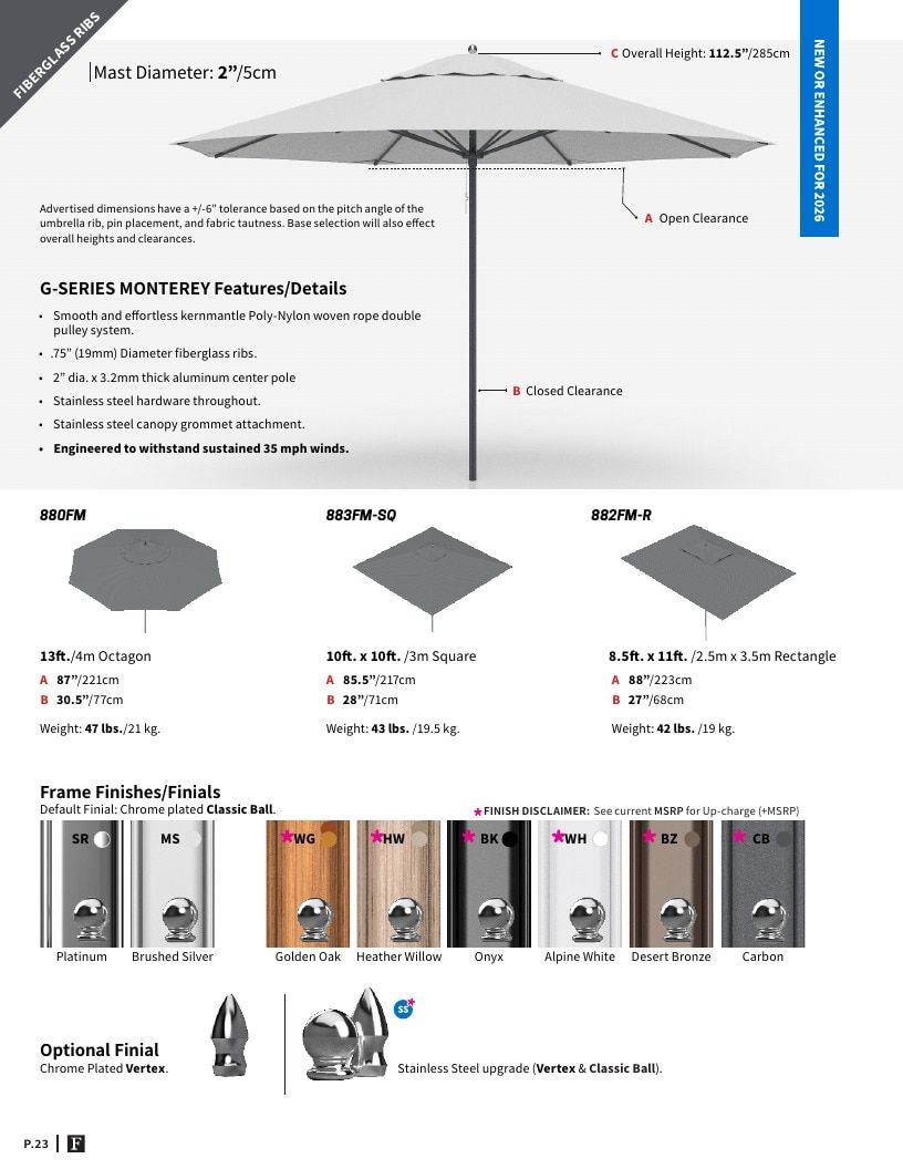 Frankford Umbrellas Umbrellas Catalog Weekly Ad January 1 - December 31, 2026