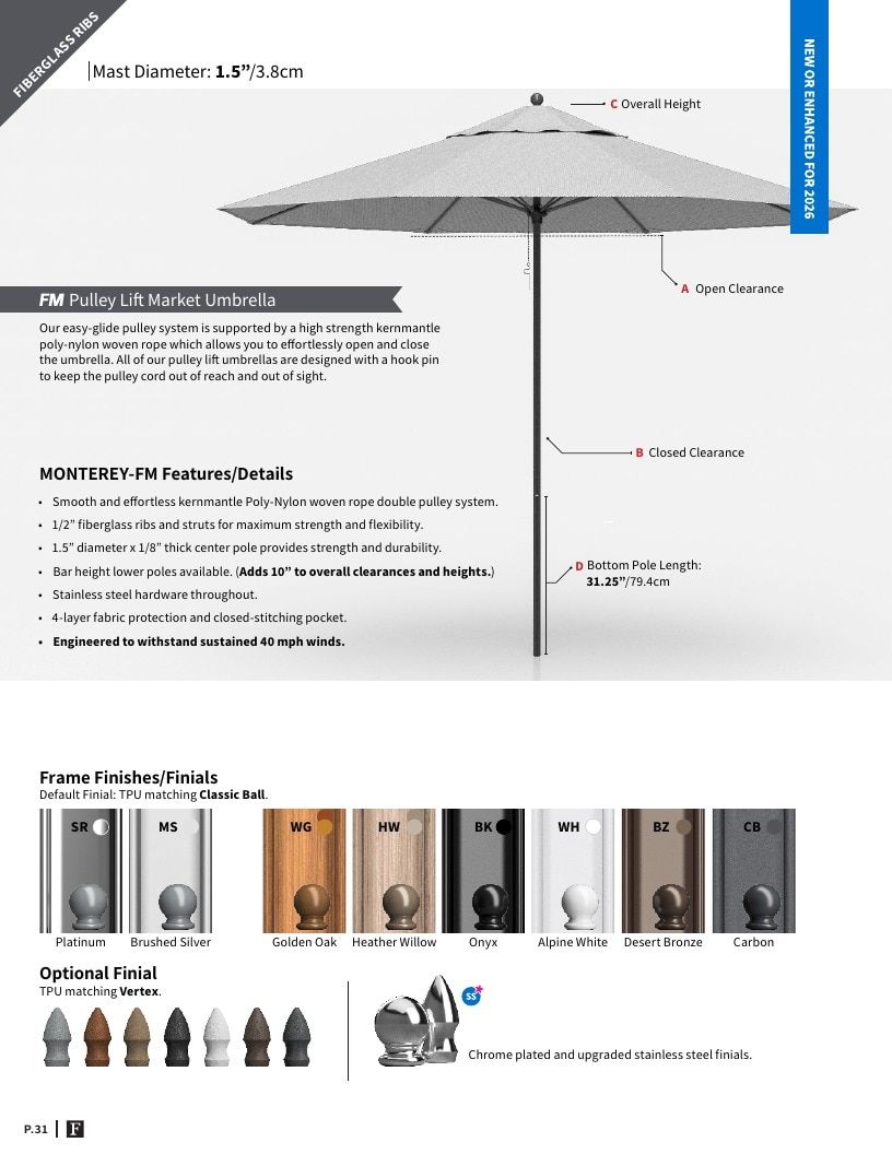 Frankford Umbrellas Umbrellas Catalog Weekly Ad January 1 - December 31, 2026