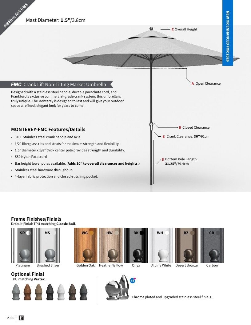 Frankford Umbrellas Umbrellas Catalog Weekly Ad January 1 - December 31, 2026
