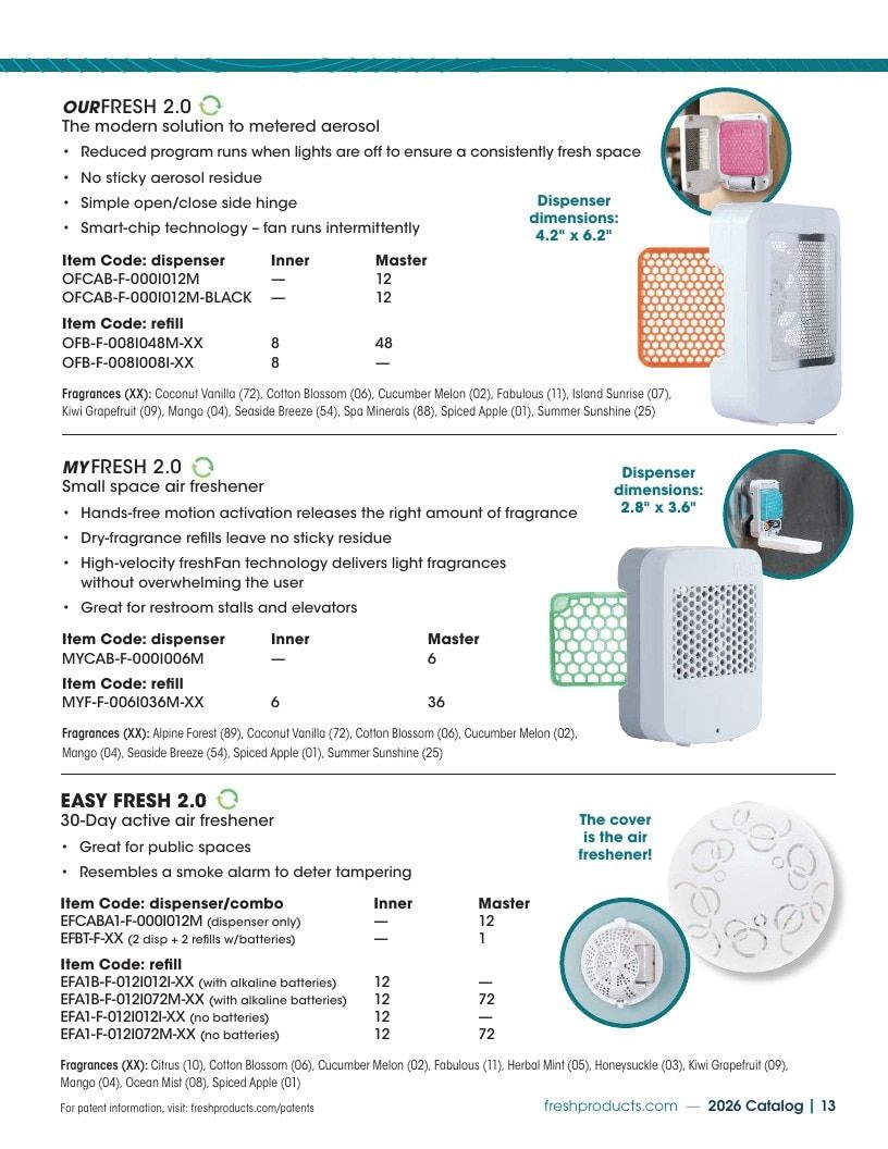Fresh Products Odor Control Products Catalog Weekly Ad January 1 - December 31, 2026