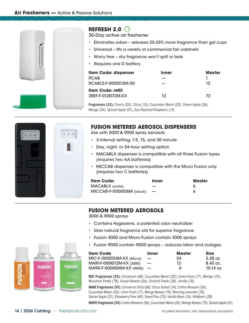 Fresh Products Odor Control Products Catalog Weekly Ad January 1 - December 31, 2026
