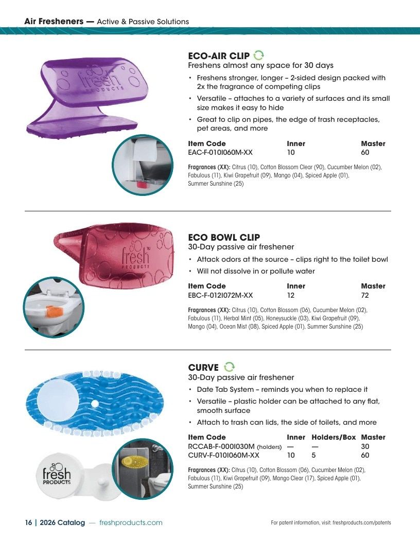 Fresh Products Odor Control Products Catalog Weekly Ad January 1 - December 31, 2026