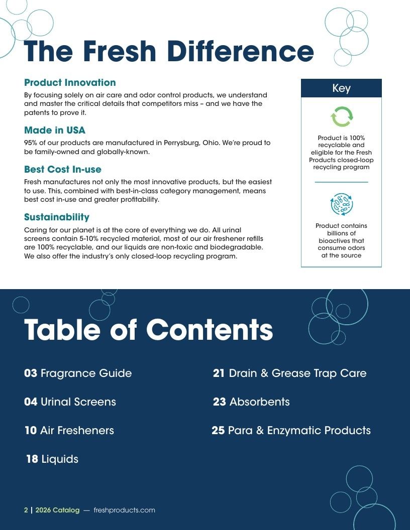 Fresh Products Odor Control Products Catalog Weekly Ad January 1 - December 31, 2026