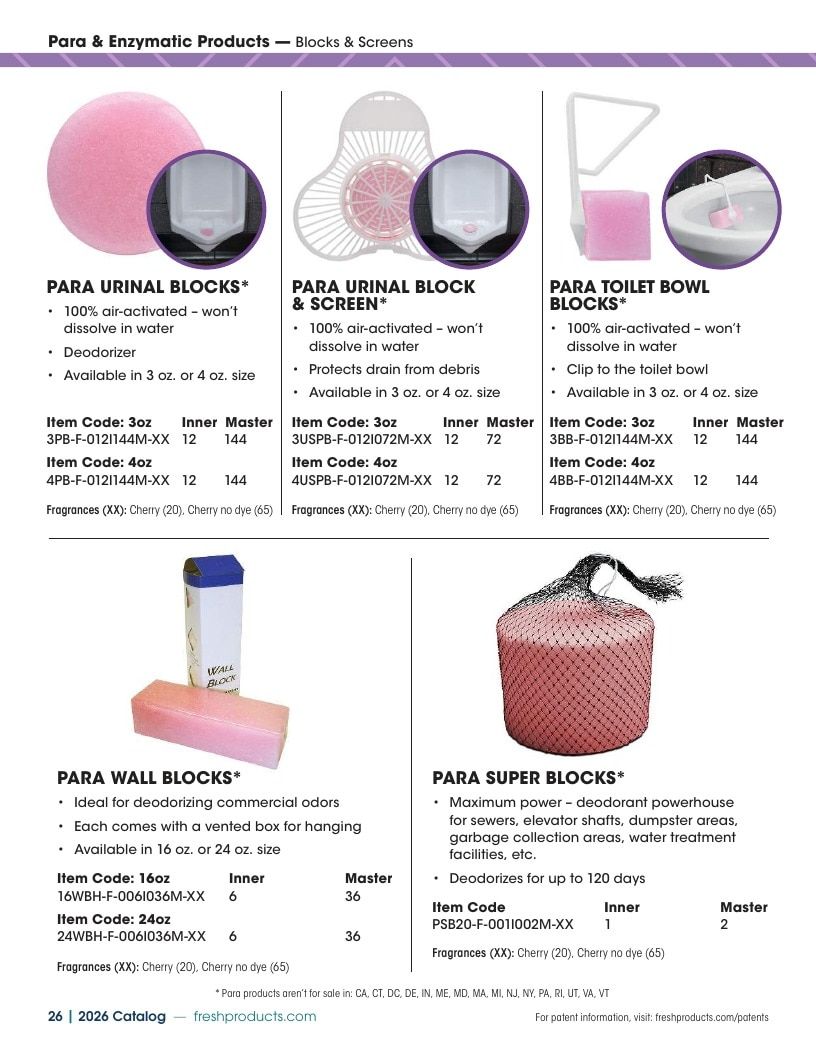 Fresh Products Odor Control Products Catalog Weekly Ad January 1 - December 31, 2026