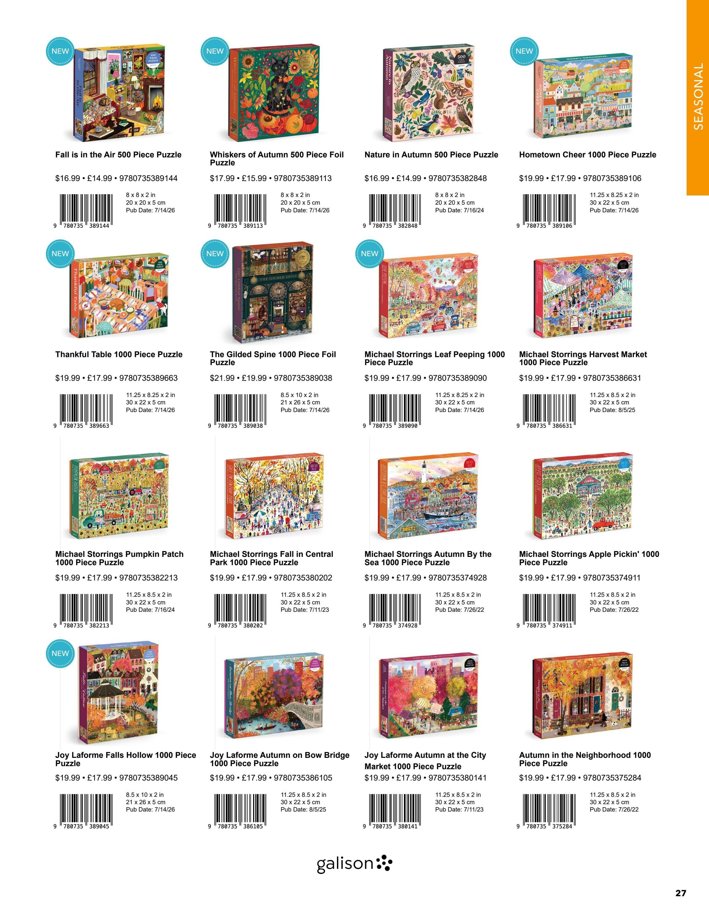 Galison Fall Gifts Catalog Weekly Ad January 1 - December 31, 2026