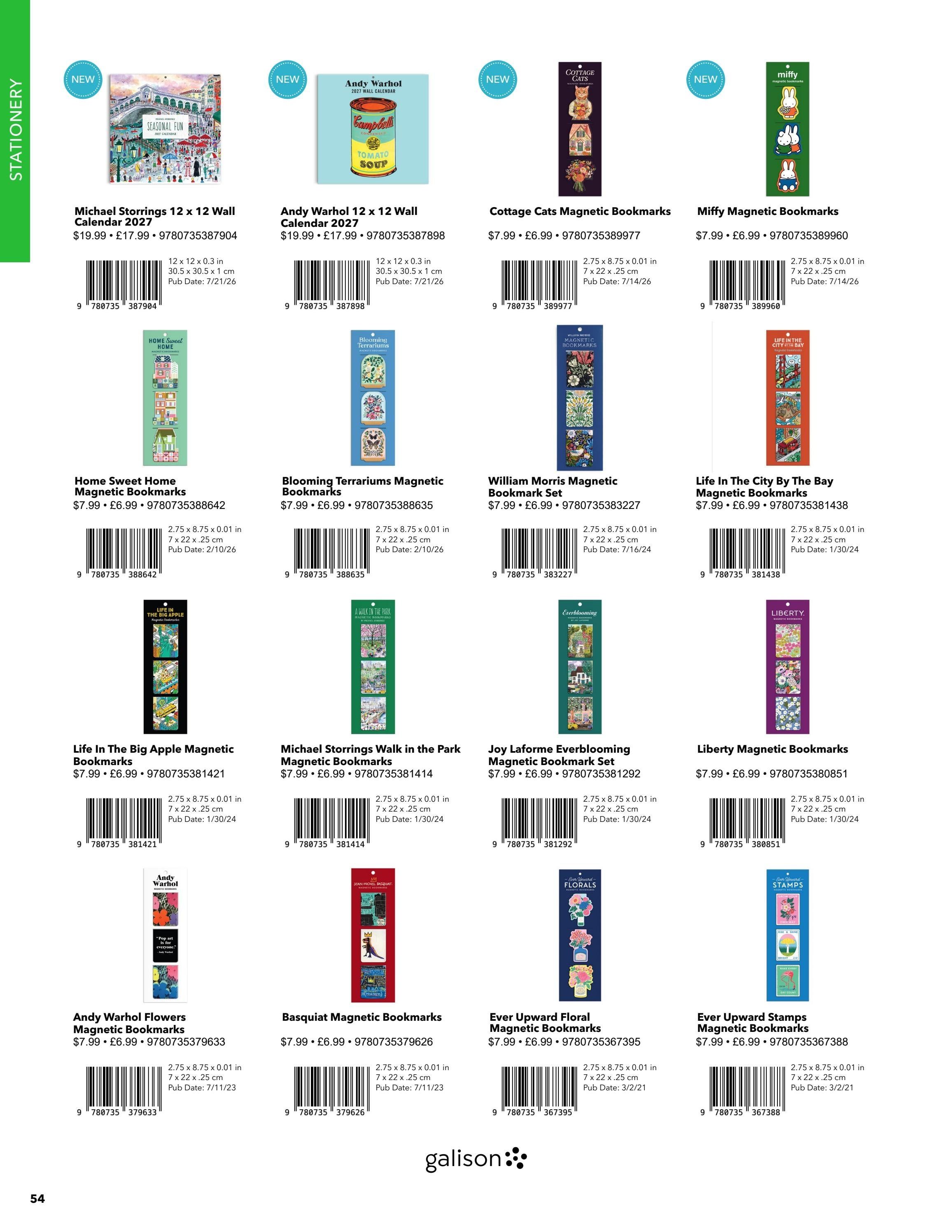 Galison Fall Gifts Catalog Weekly Ad January 1 - December 31, 2026