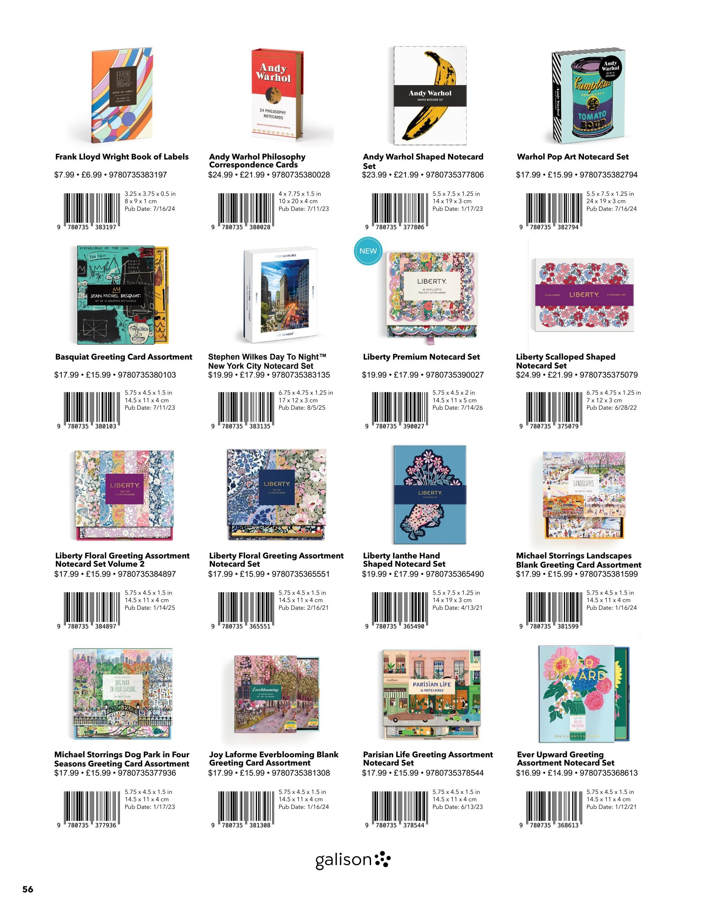 Galison Fall Gifts Catalog Weekly Ad January 1 - December 31, 2026