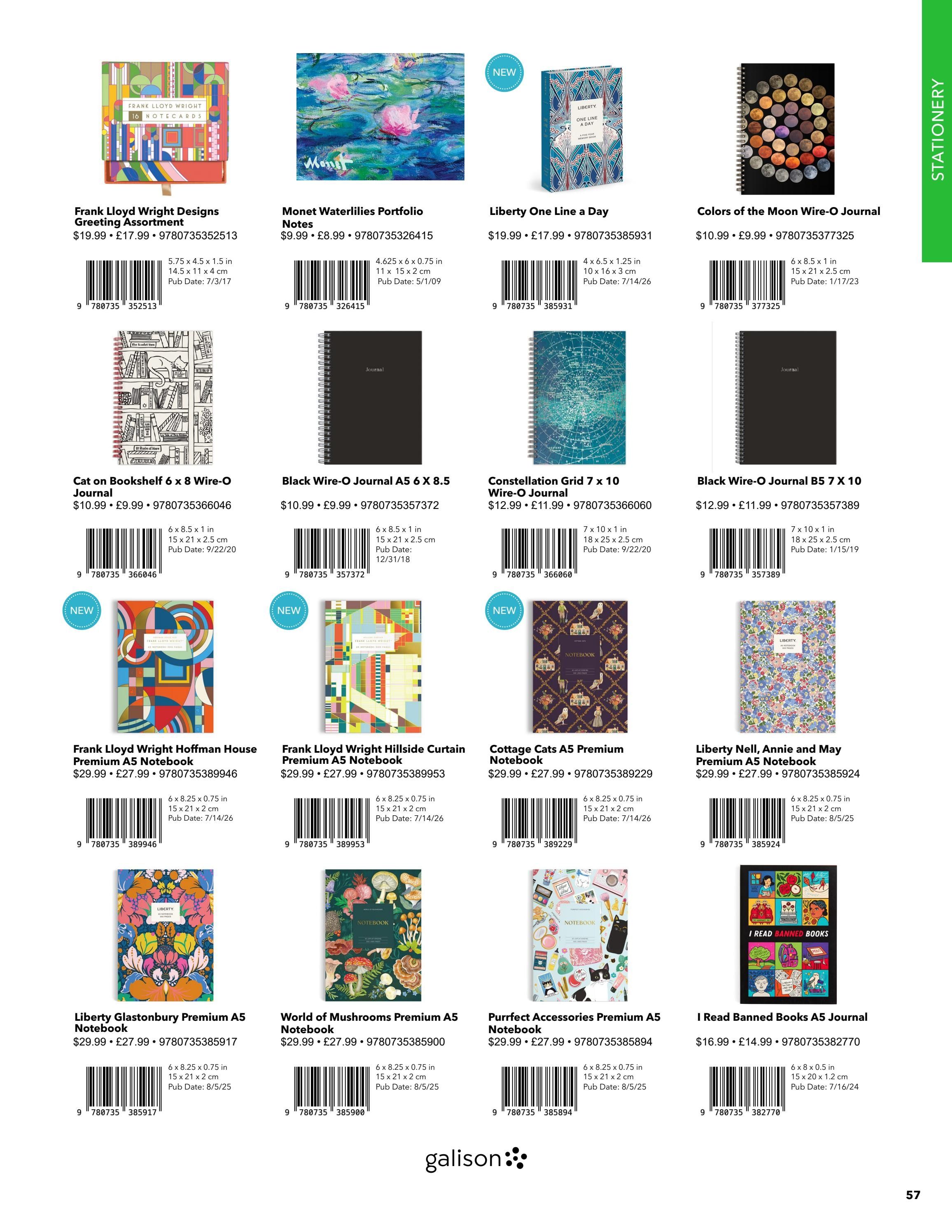 Galison Fall Gifts Catalog Weekly Ad January 1 - December 31, 2026