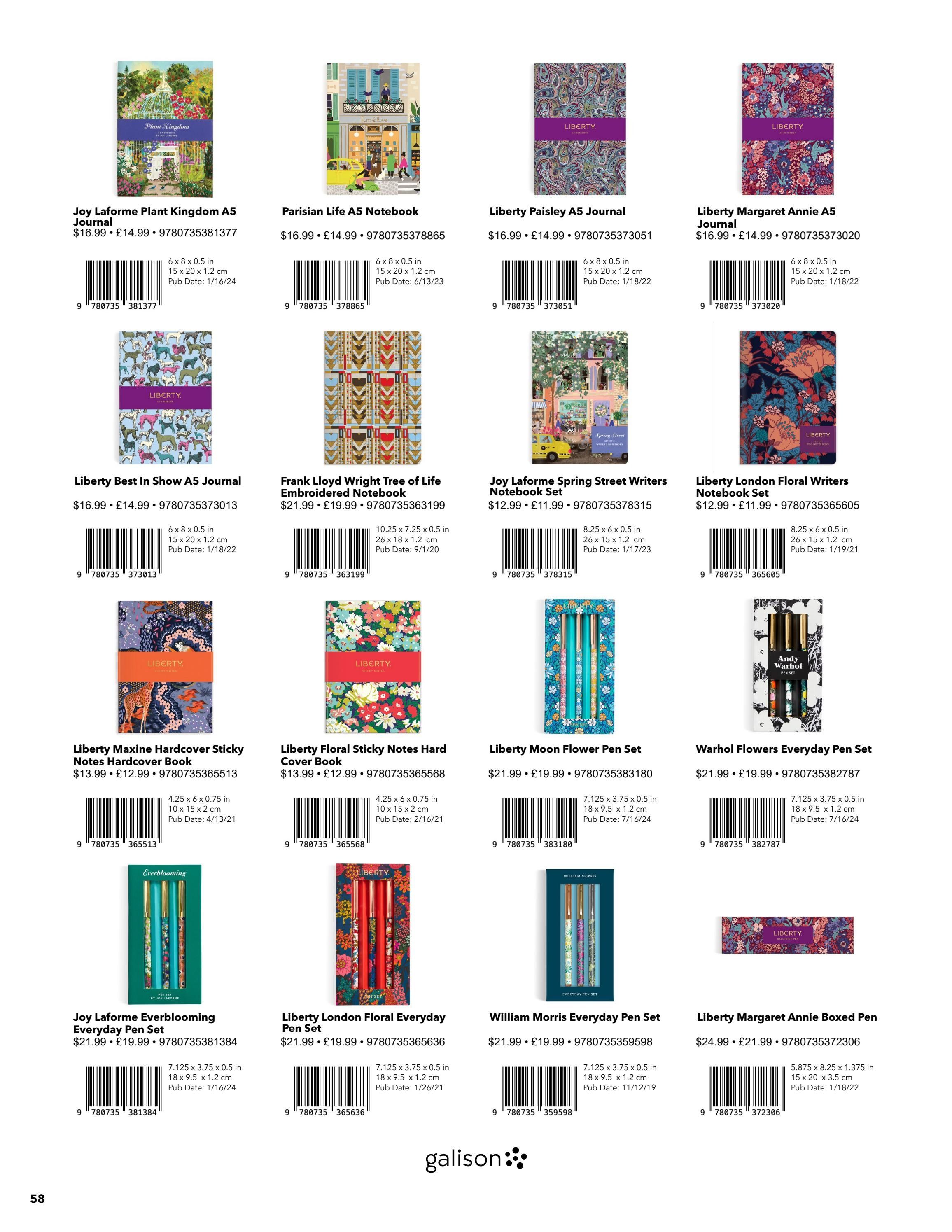 Galison Fall Gifts Catalog Weekly Ad January 1 - December 31, 2026