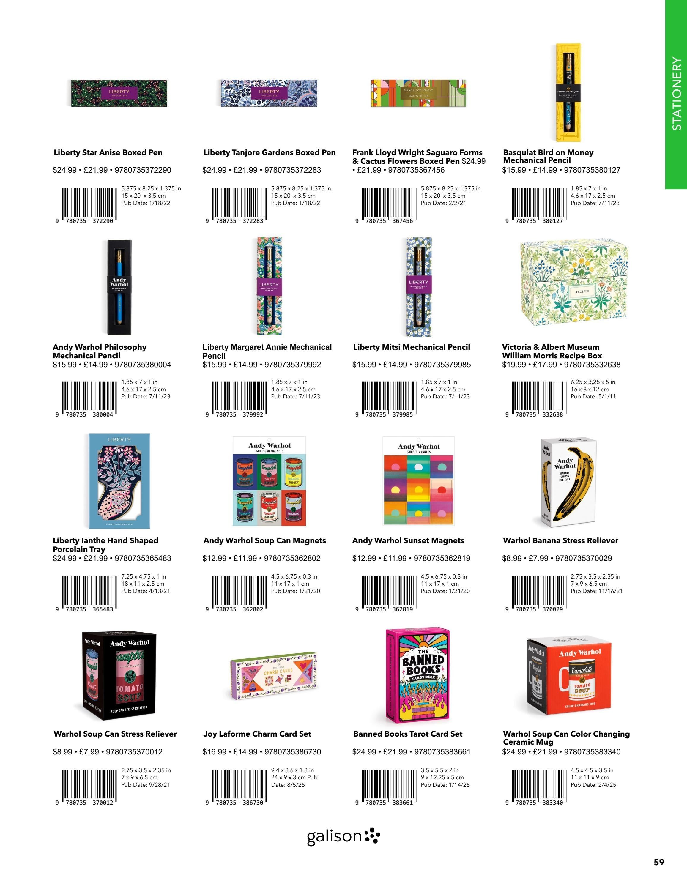 Galison Fall Gifts Catalog Weekly Ad January 1 - December 31, 2026