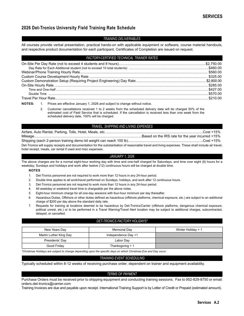 Det-Tronics Fire Safety Products Catalog Weekly Ad January 1 - December 31, 2026