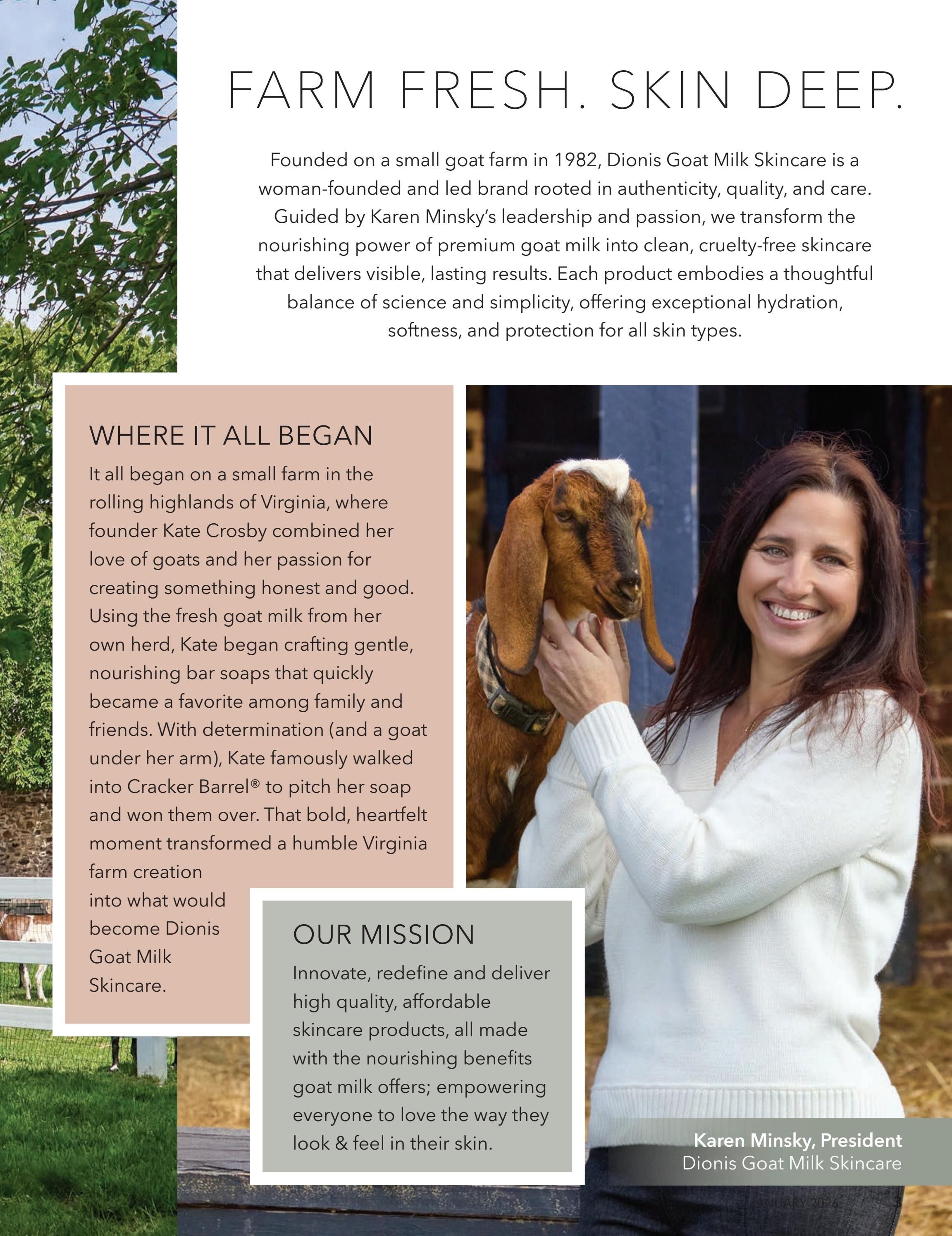 Dionis Goat Milk Skin Care Catalog Weekly Ad January 1 - December 31, 2026