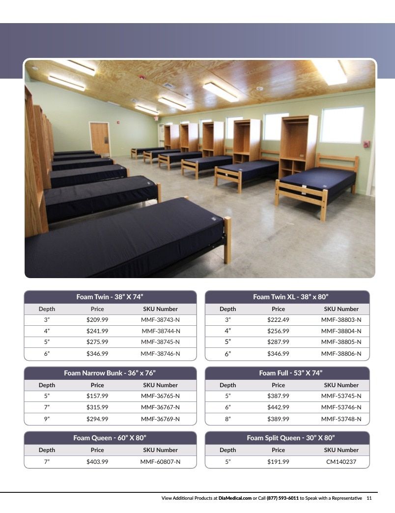 DiaMedical USA Residence Hall and Camp Mattress Catalog Weekly Ad January 1 - December 31, 2026