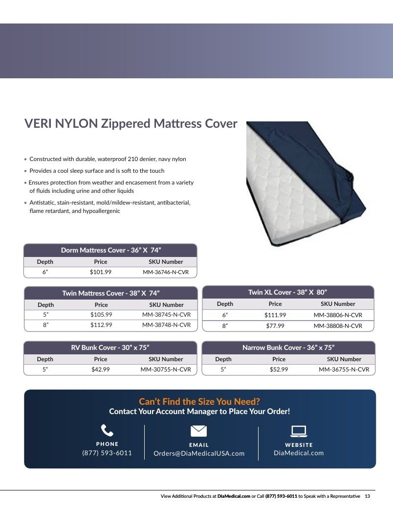 DiaMedical USA Residence Hall and Camp Mattress Catalog Weekly Ad January 1 - December 31, 2026