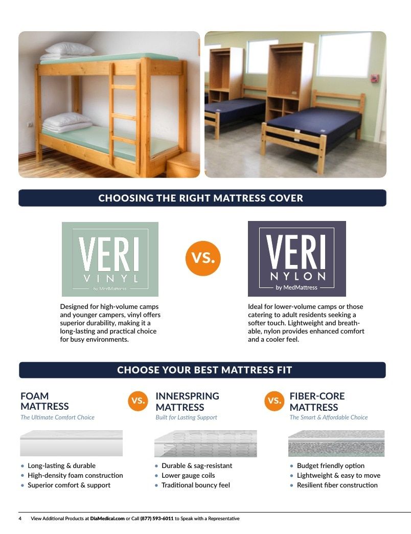 DiaMedical USA Residence Hall and Camp Mattress Catalog Weekly Ad January 1 - December 31, 2026