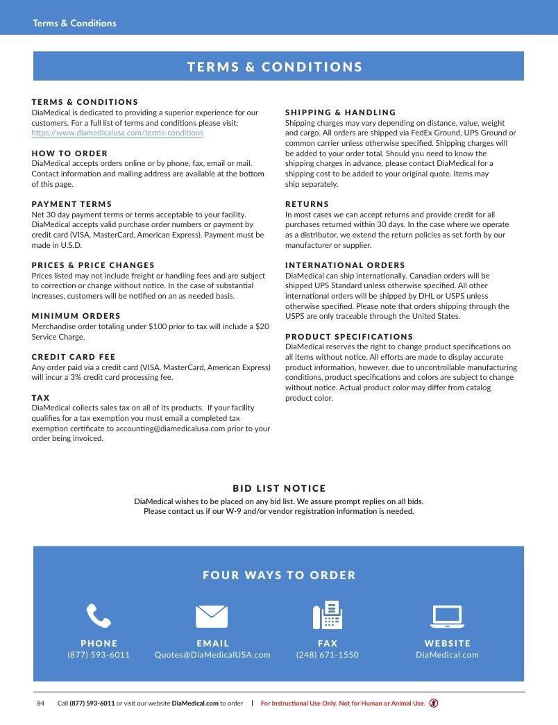 DiaMedical USA Student Supply Kit Catalog Weekly Ad January 1 - December 31, 2026