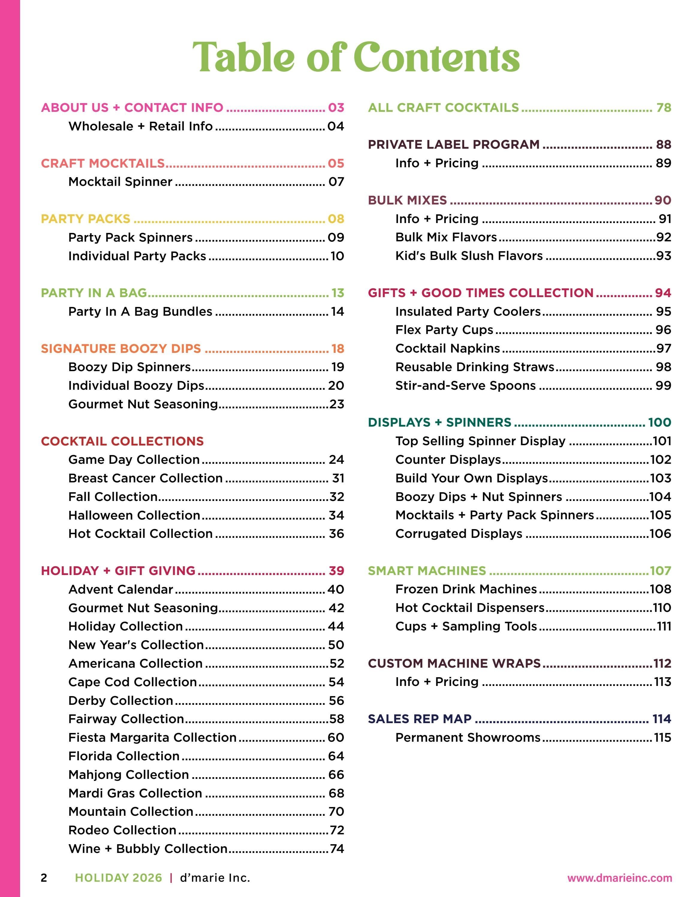 d'marie Holiday Food and Drink Catalog Weekly Ad January 1 - December 31, 2026