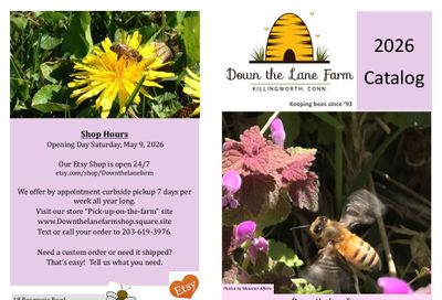 Down the Lane Farm Honey and Beeswax Products Catalog Weekly Ad January 1 - December 31, 2026