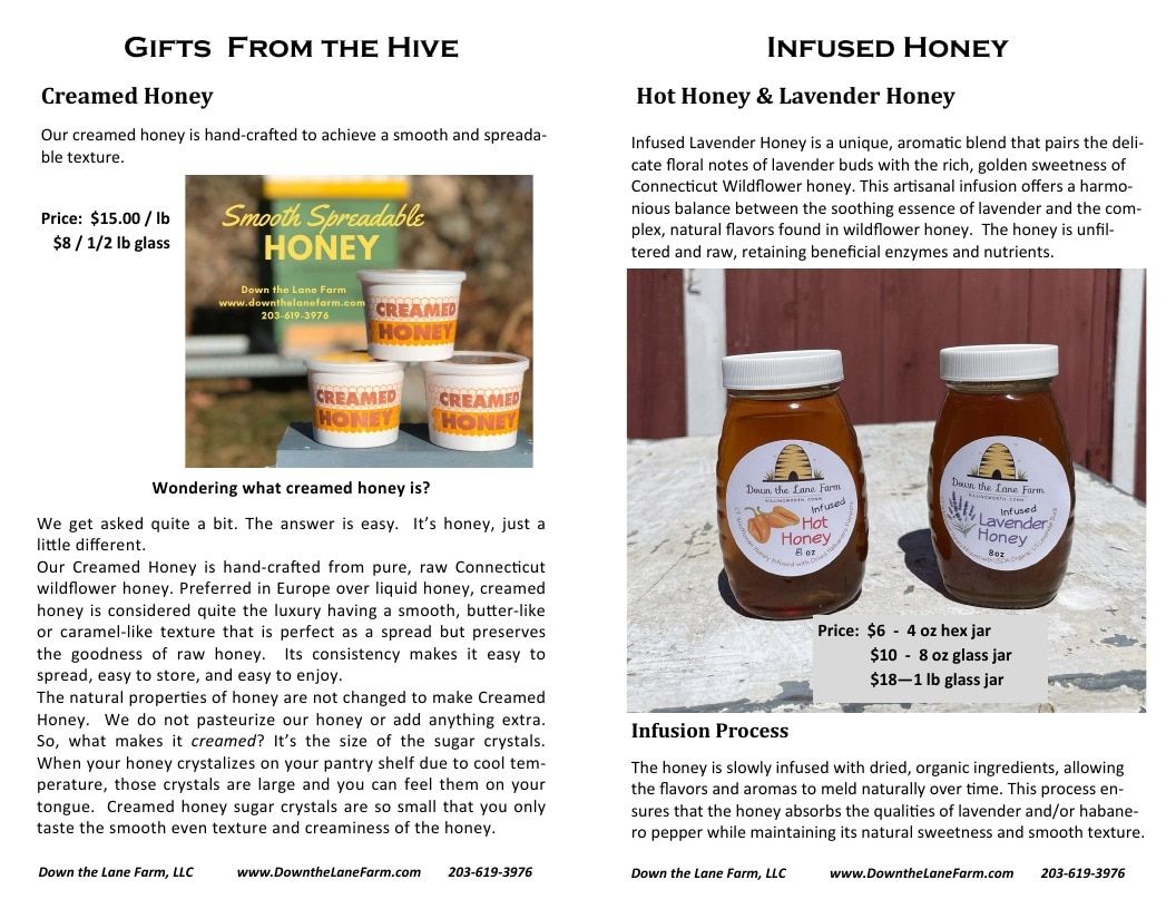 Down the Lane Farm Honey and Beeswax Products Catalog Weekly Ad January 1 - December 31, 2026