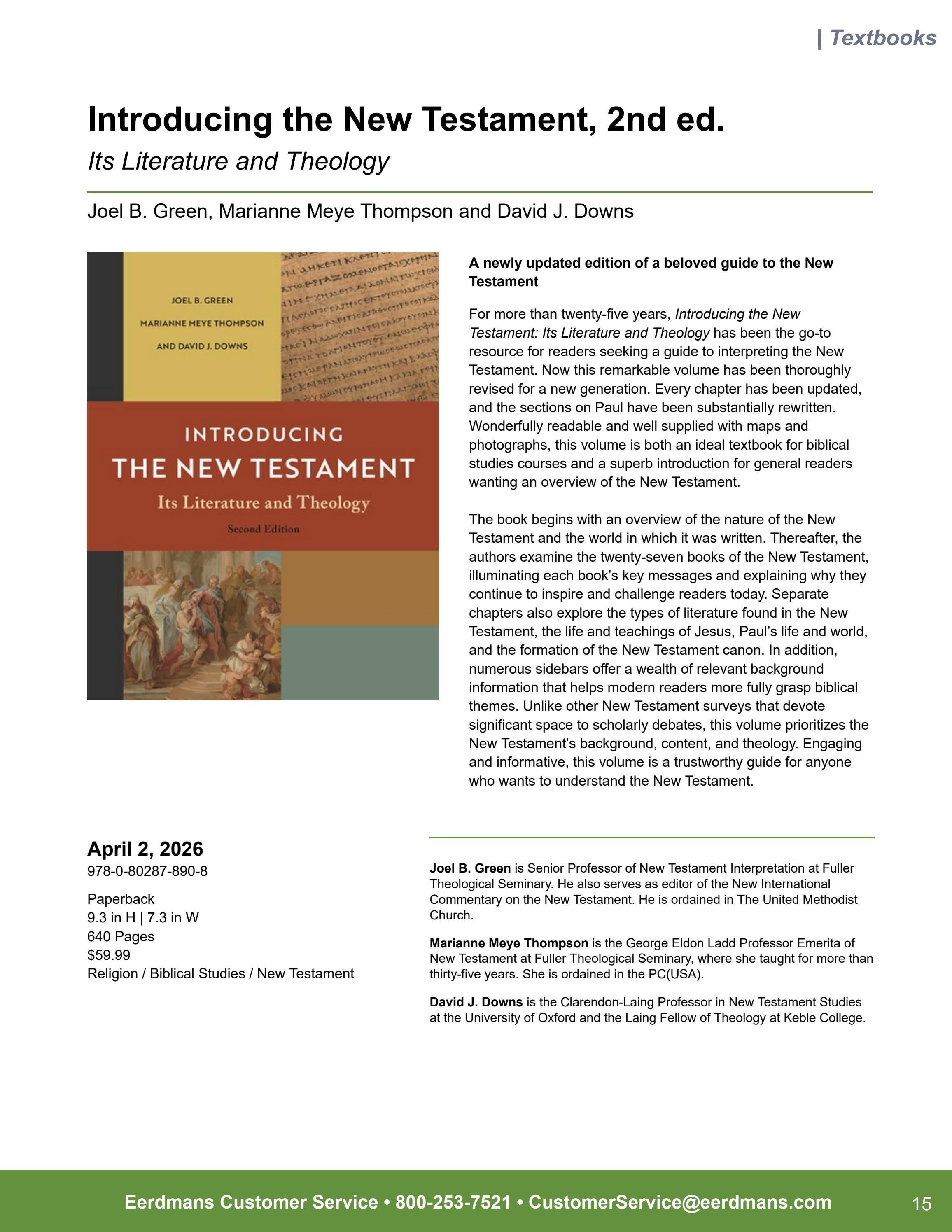 Eerdmans Publishing Spring Books Catalog Weekly Ad January 1 - December 31, 2026