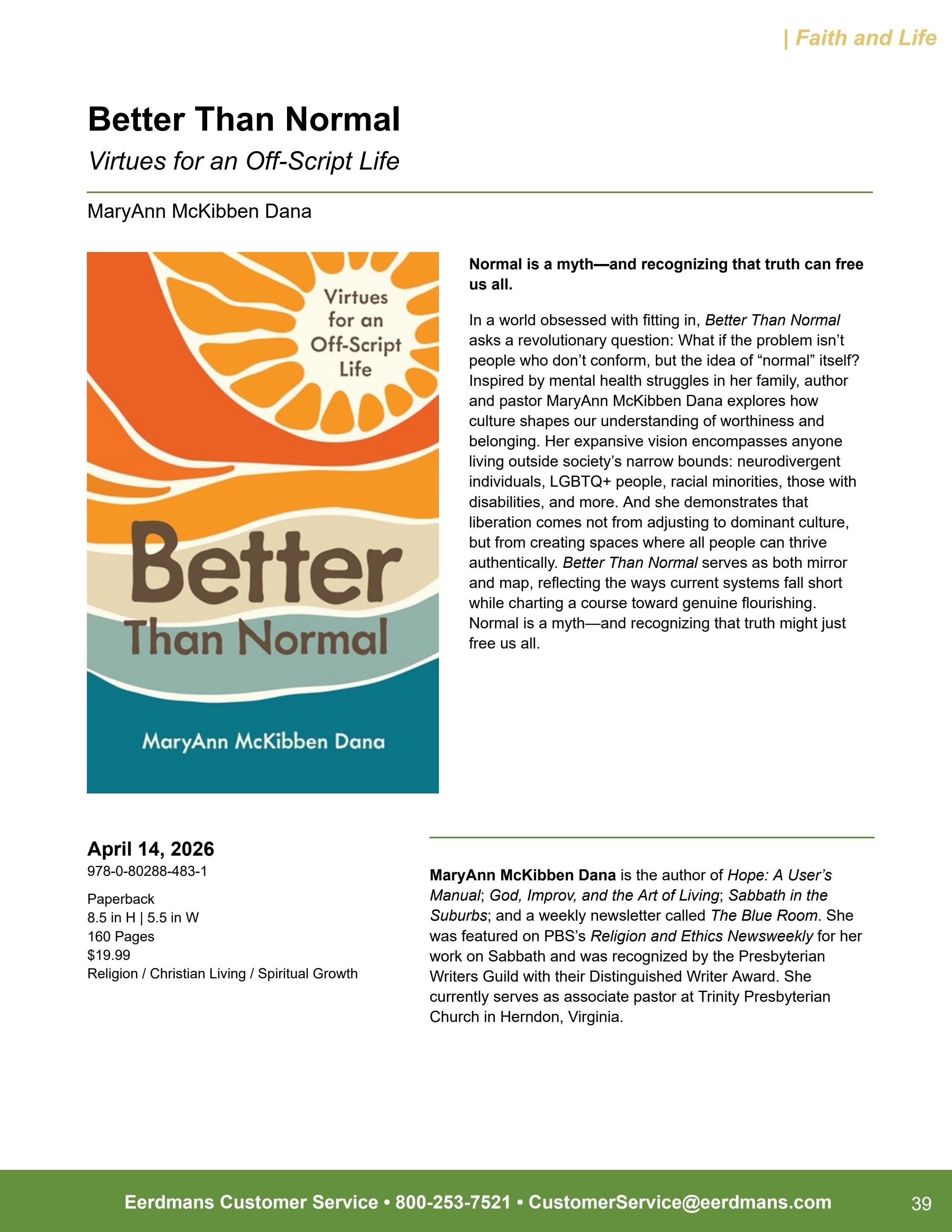 Eerdmans Publishing Spring Books Catalog Weekly Ad January 1 - December 31, 2026