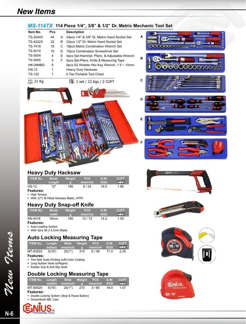 Genius Tools USA Master Tools Catalog Weekly Ad January 1 - December 31, 2026