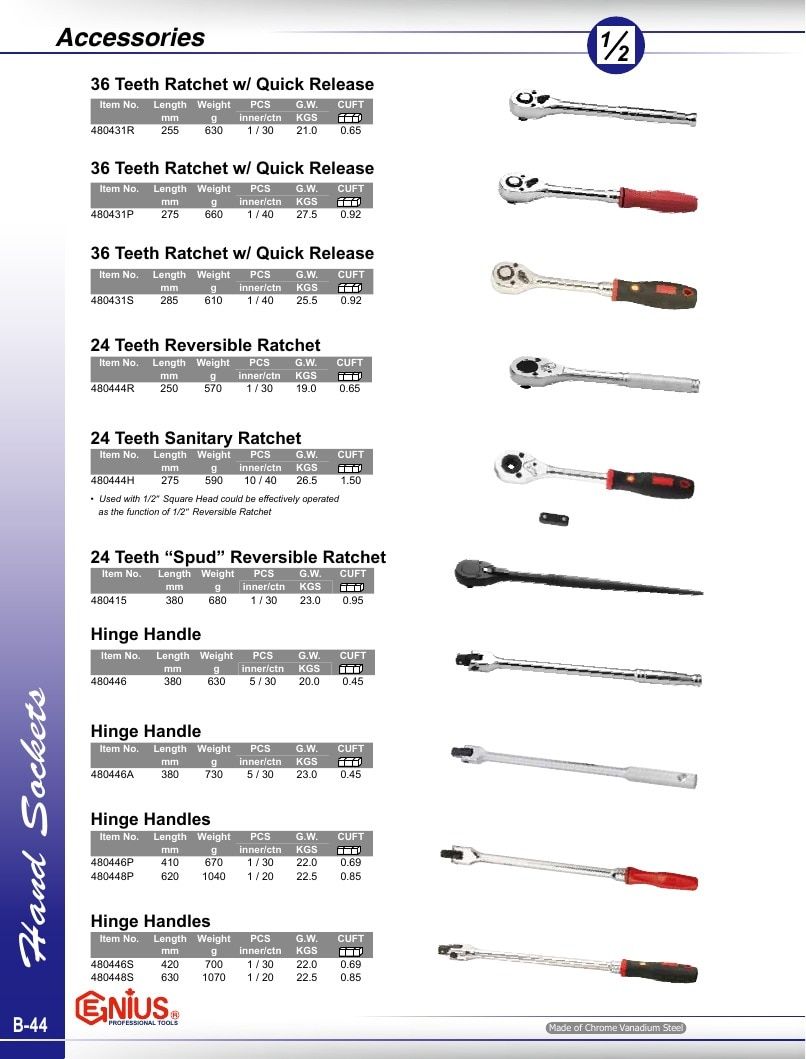 Genius Tools USA Master Tools Catalog Weekly Ad January 1 - December 31, 2026